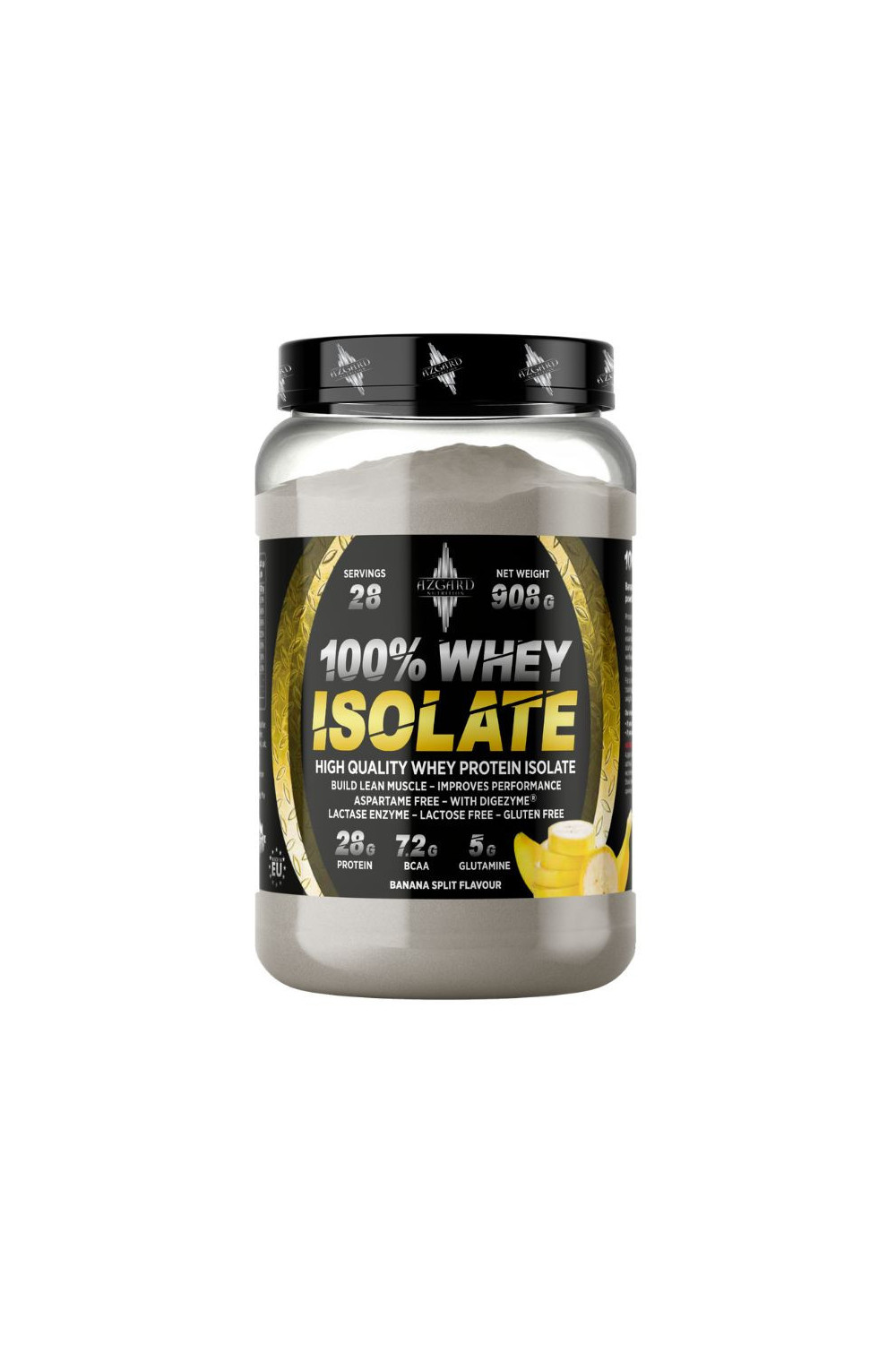 Azgard 100% Whey Isolate 908 g, Lactose Free