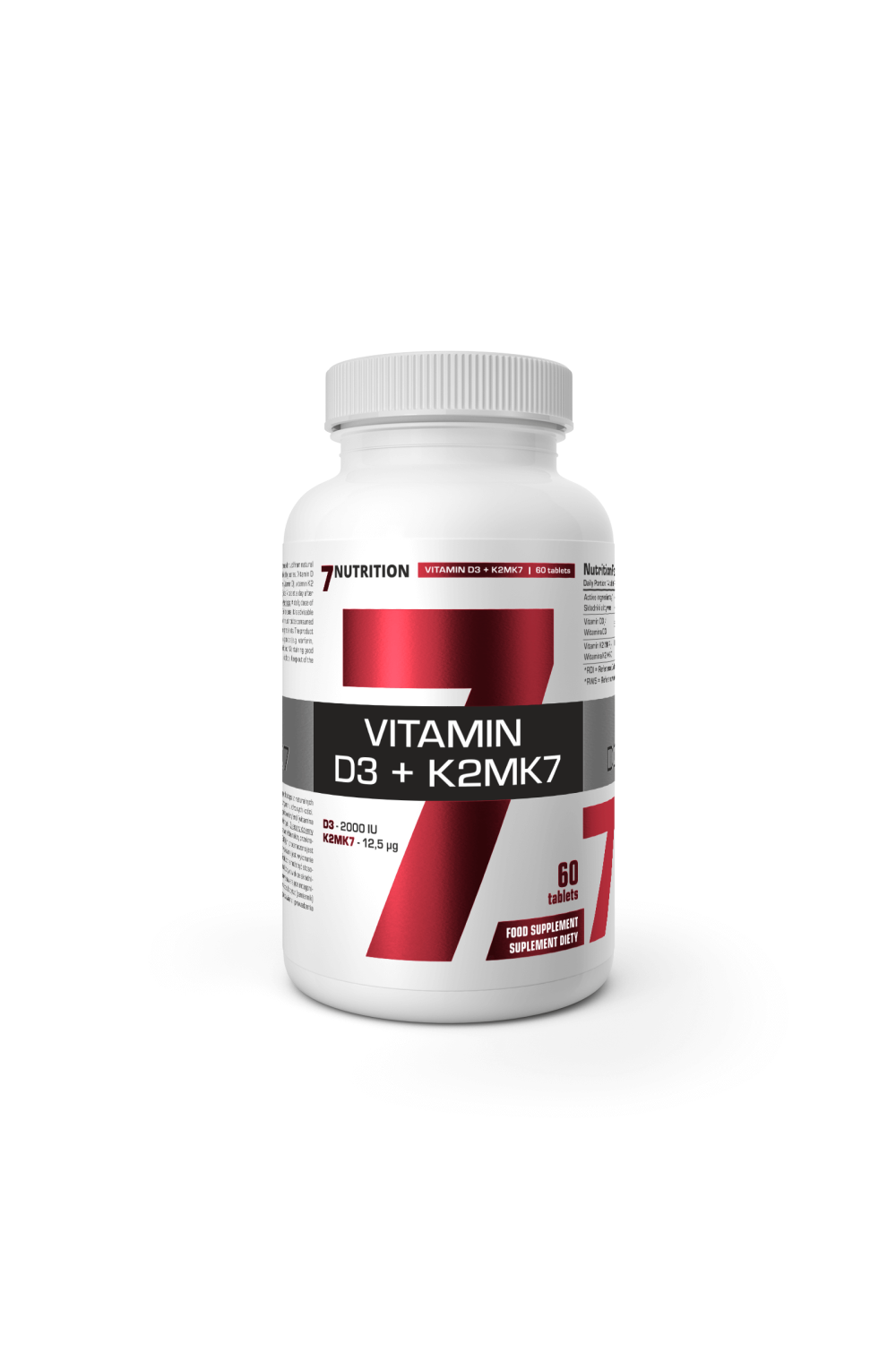 7 Nutrition Vitamin D3 + K2 MK7 60 tabl.
