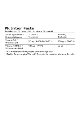 7 Nutrition Vitamin D3 + K2 MK7 60 tabl.