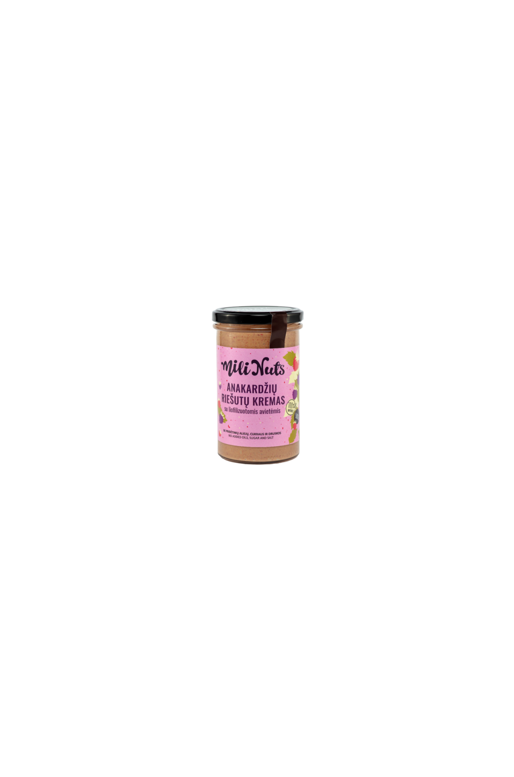 Mili Nuts Cashew Nut Cream with Freeze-Dried Raspberries