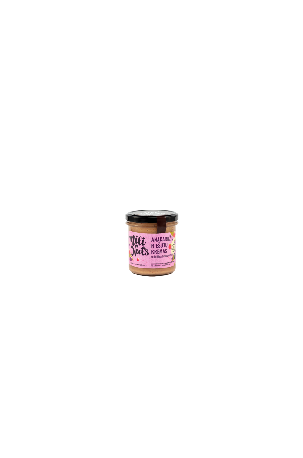 Mili Nuts Cashew Nut Cream with Freeze-Dried Raspberries