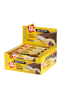 FitSpo Active Banana chocolate protein bar BOX 60 g x 12