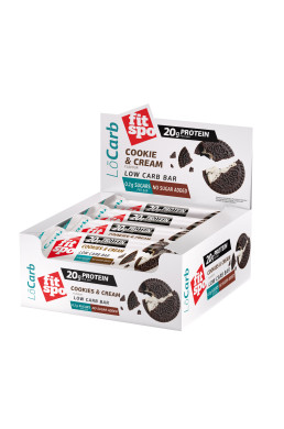 FitSpo Lo Carb protein bar Cookies and cream BOX 60 g x 12