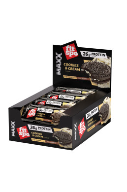 FitSpo Maxx protein bar Cookies and Cream BOX 75 g x 12