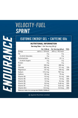 Applied Nutrition Endurance Sprint Isotonic Gel + Caffeine 60 g x 20