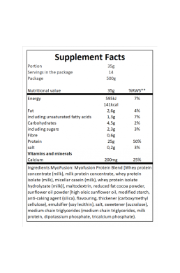 Gaspari Nutrition Myofusion 500 g