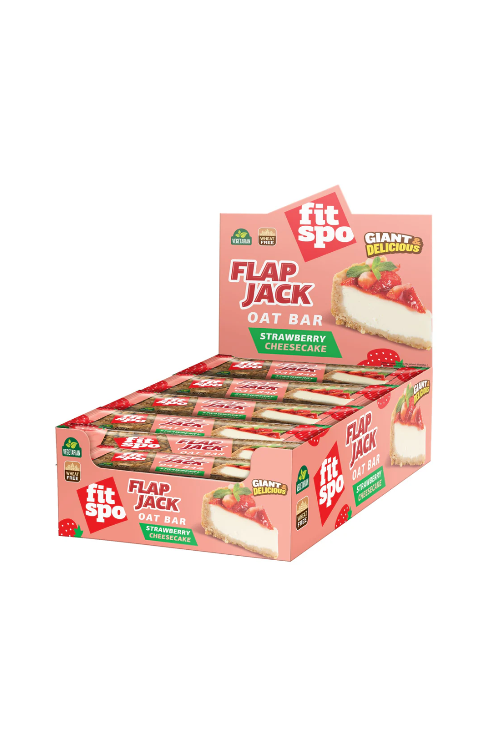 FitSpo Flap Jack Strawberry Cheesecake 90 g x12 BOX