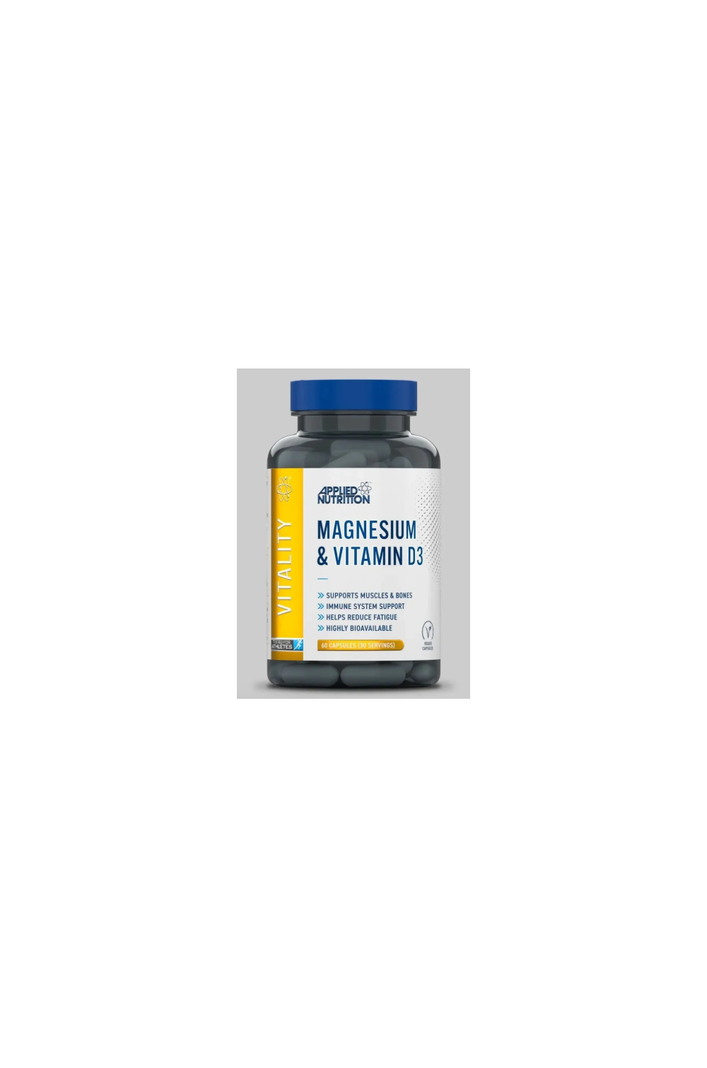 Applied Nutrition Magnesium & Vitamin D3 60 kaps.
