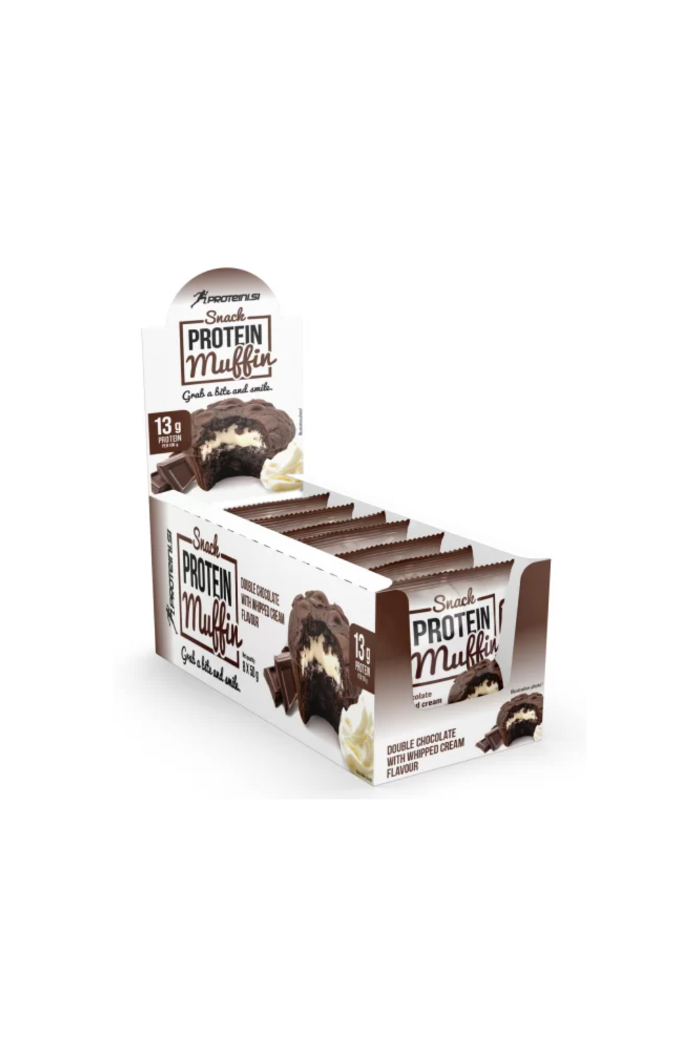 Proteini.si Muffin 50 g Duble chocolate with whipped cream x7 BOX