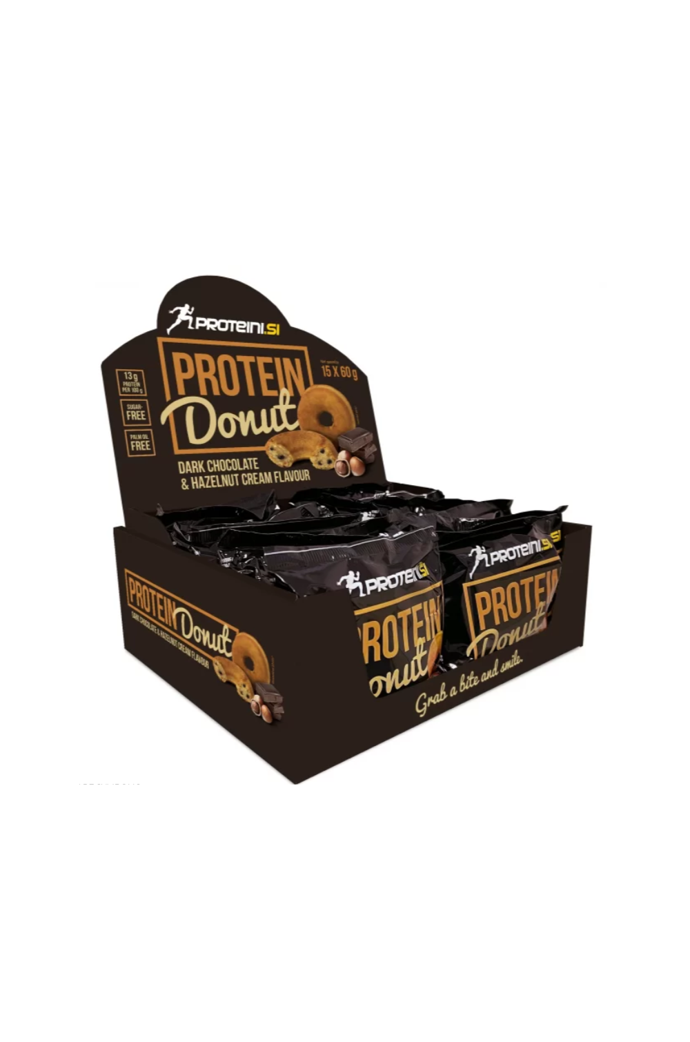 Proteini.si Protein Donut 60 g Dark Chocolate & Hazelnut cream x15 BOX
