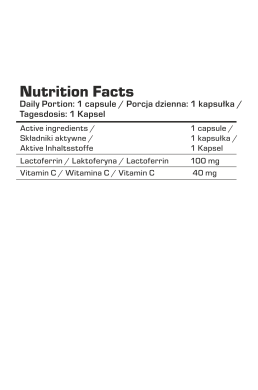 7 Nutrition Lactoferrin 90% 100 mg 60 kaps.