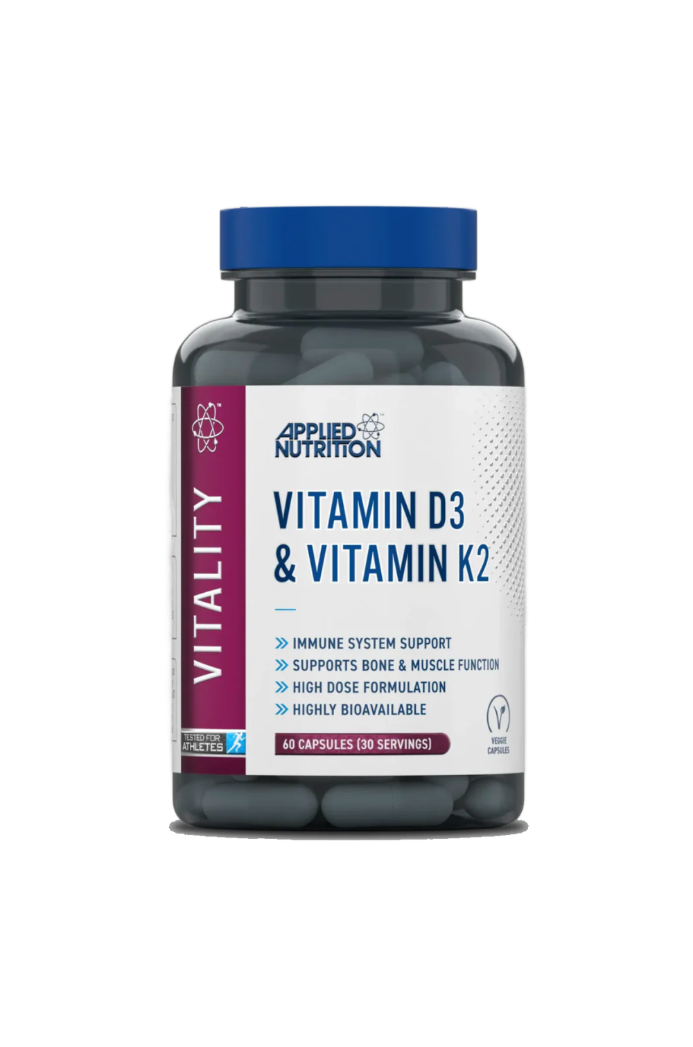 Applied Nutrition Vitamin D3 K2 60 kaps.
